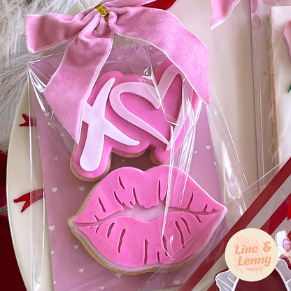 [Food Safe] Pink with Hearts or Dots - Double Sided Designs - Backing Cards - 25 Pack