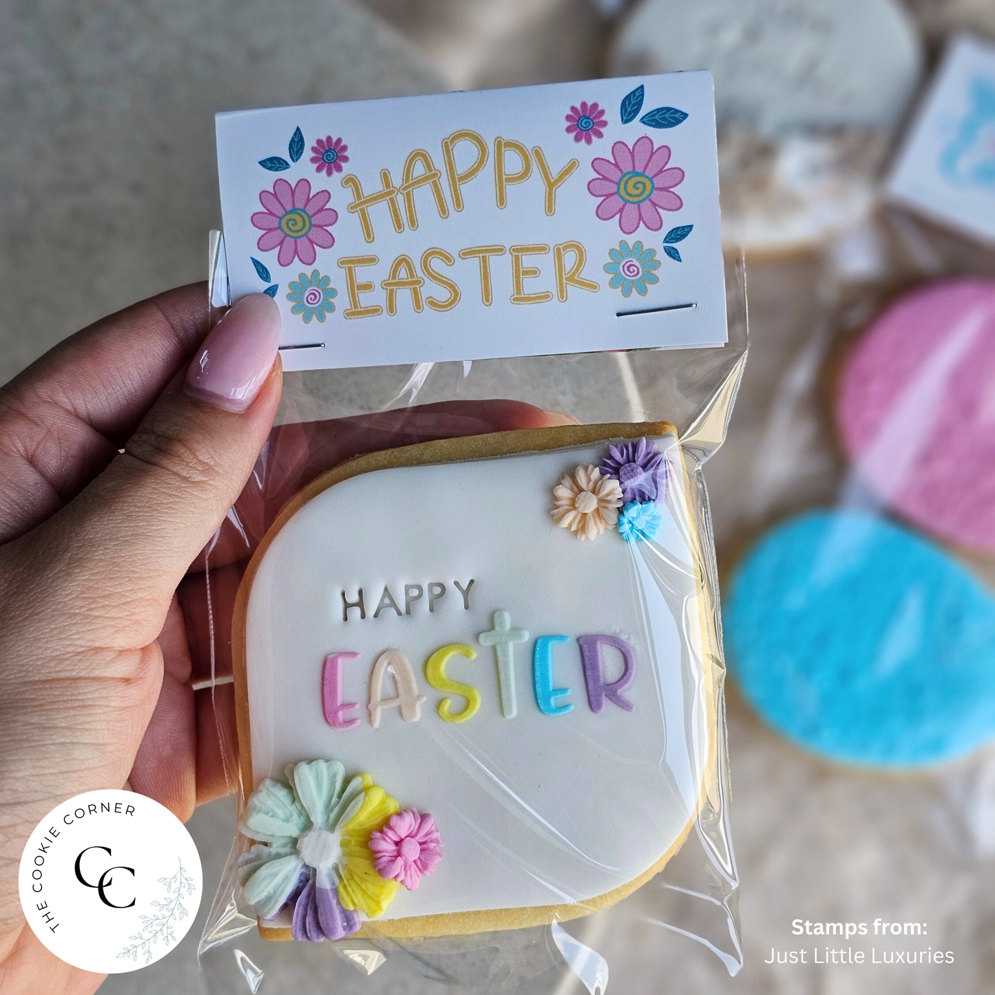 [Food Safe] Easter Flowers or Bunny - Double Sided Designs - Mini Bag Toppers - 25 Pack