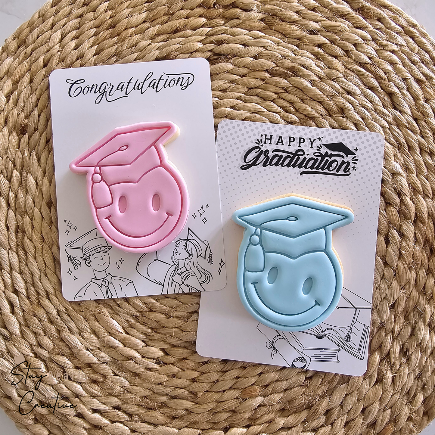 [Food Safe] Congratulation - Double Sided Designs - Vertical Cookie Cards - 25 Pack