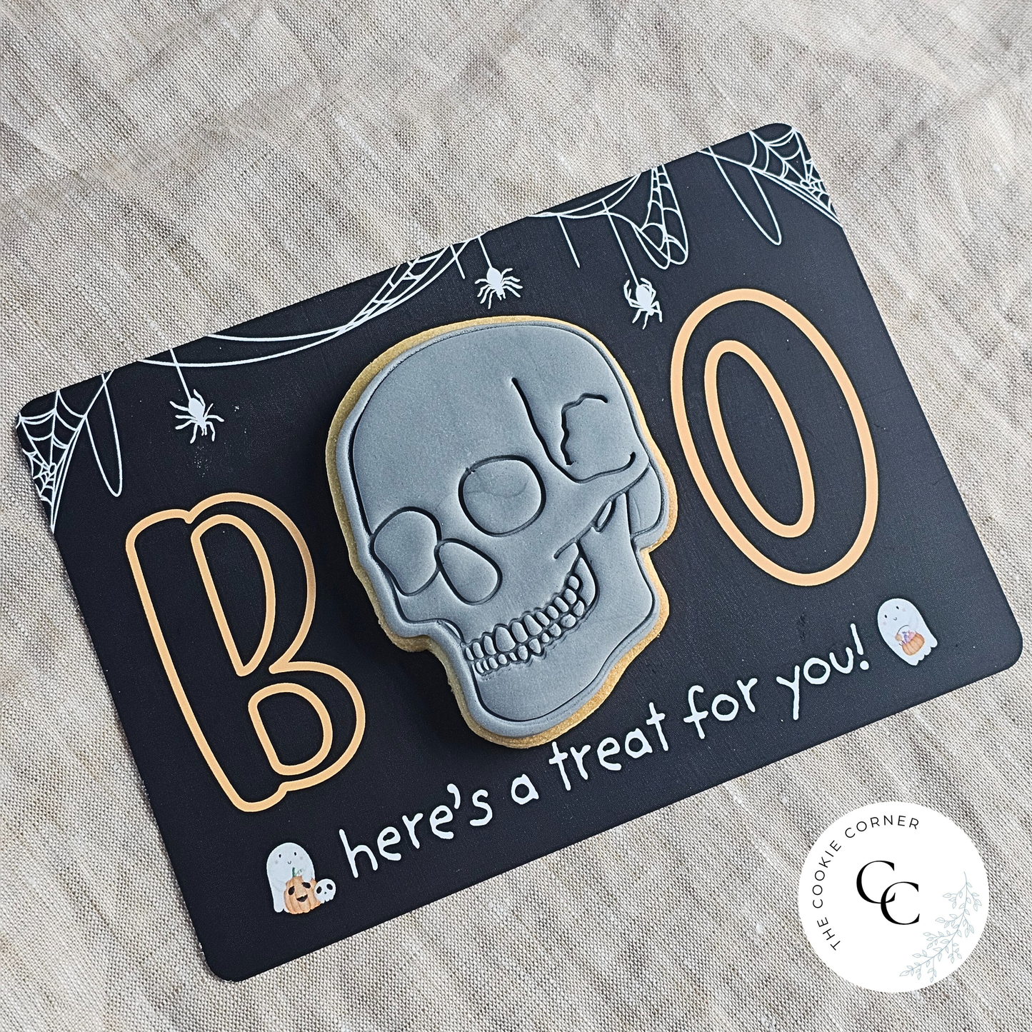 [Food Safe] Boo - Happy Halloween - Double Sided Designs - Horizontal Cookie Cards - 25 Pack