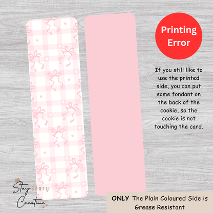 [Clearance] Light Pink Bows - Long Backing Cards - 25 Pack