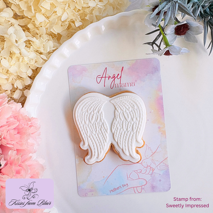 [Food Safe] Love From Above & Angel Mama - Double Sided Designs - Vertical Cookie Cards - 25 Pack