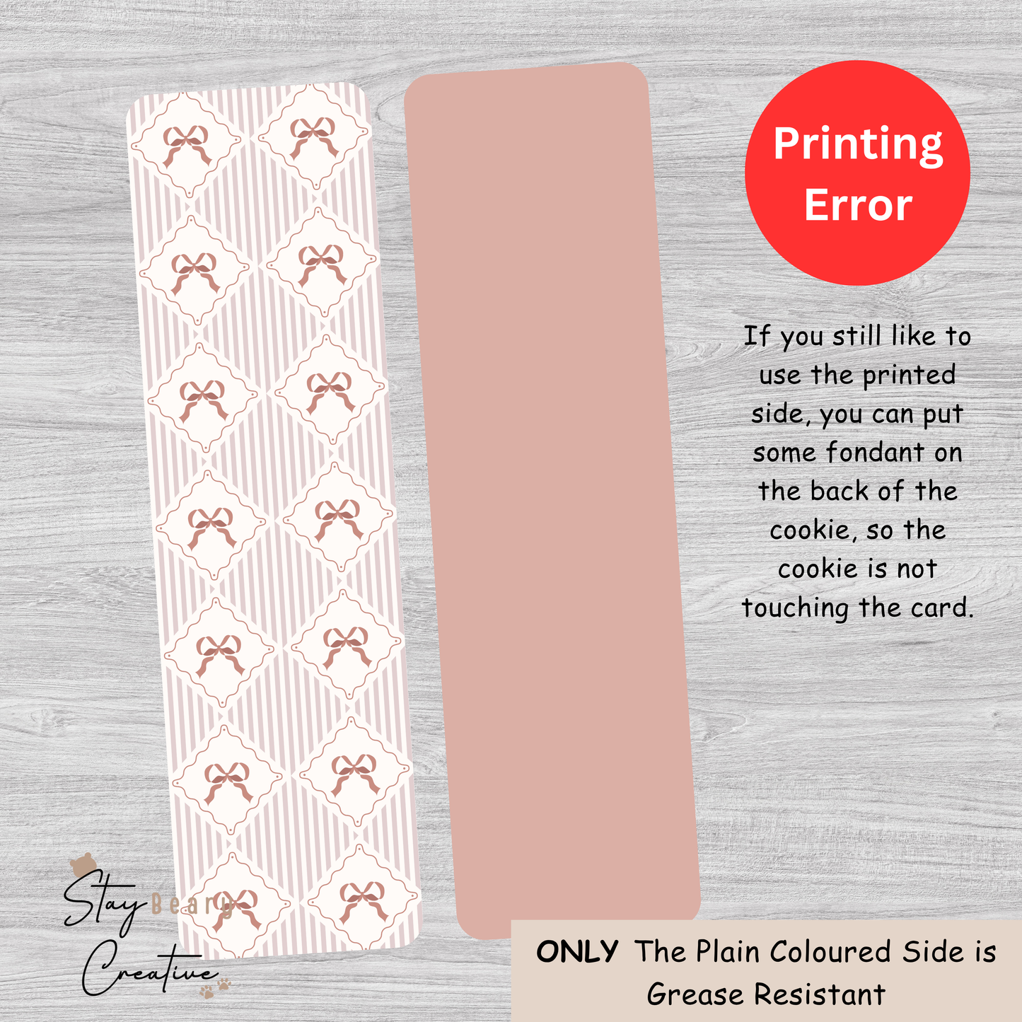 [Clearance] Brown Bows - Long Backing Cards - 25 Pack
