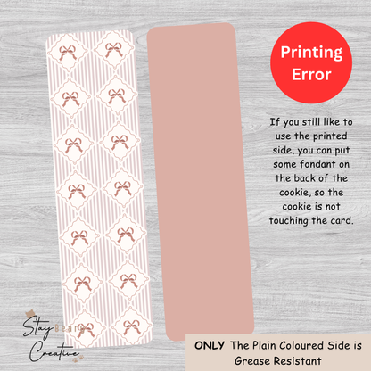 [Clearance] Brown Bows - Long Backing Cards - 25 Pack