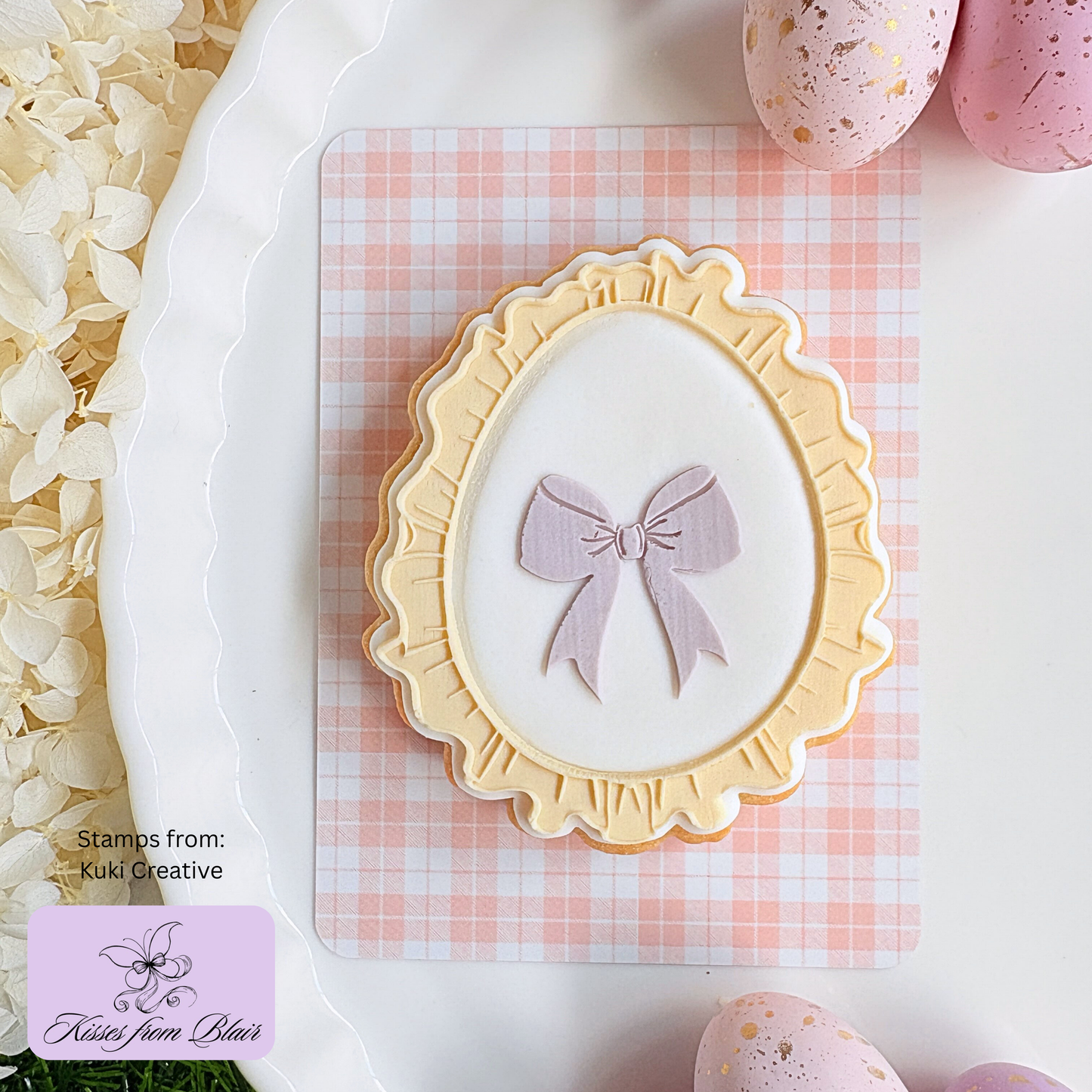 [Food Safe] Pink or Orange Tartan - Double Sided Designs - Backing Cards - 25 Pack