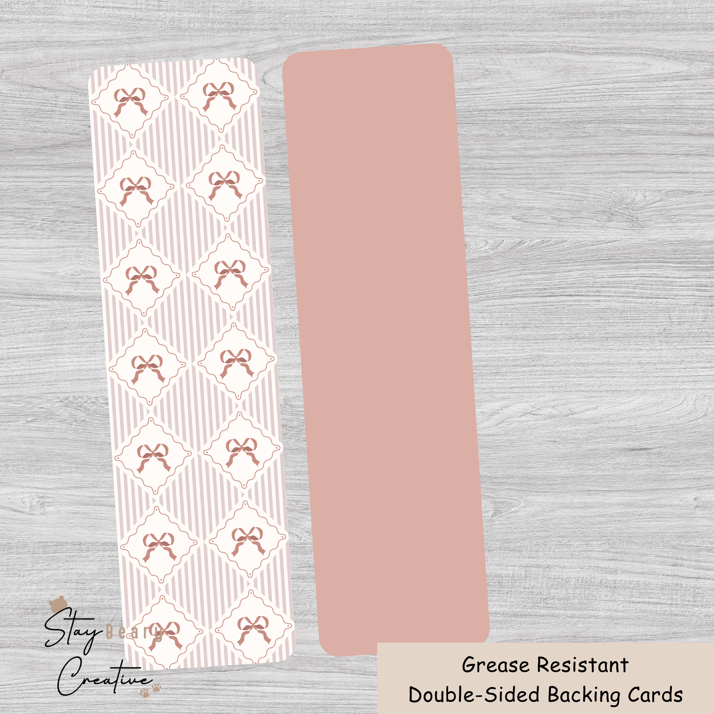 [Reprints] Brown Bows - Long Backing Cards - 25 Pack