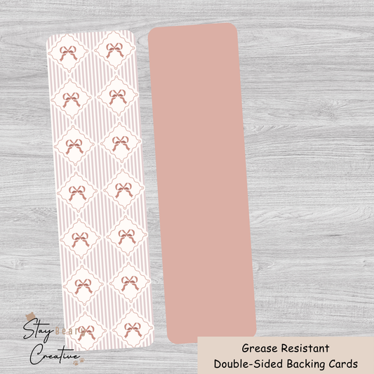 [Reprints] Brown Bows - Long Backing Cards - 25 Pack
