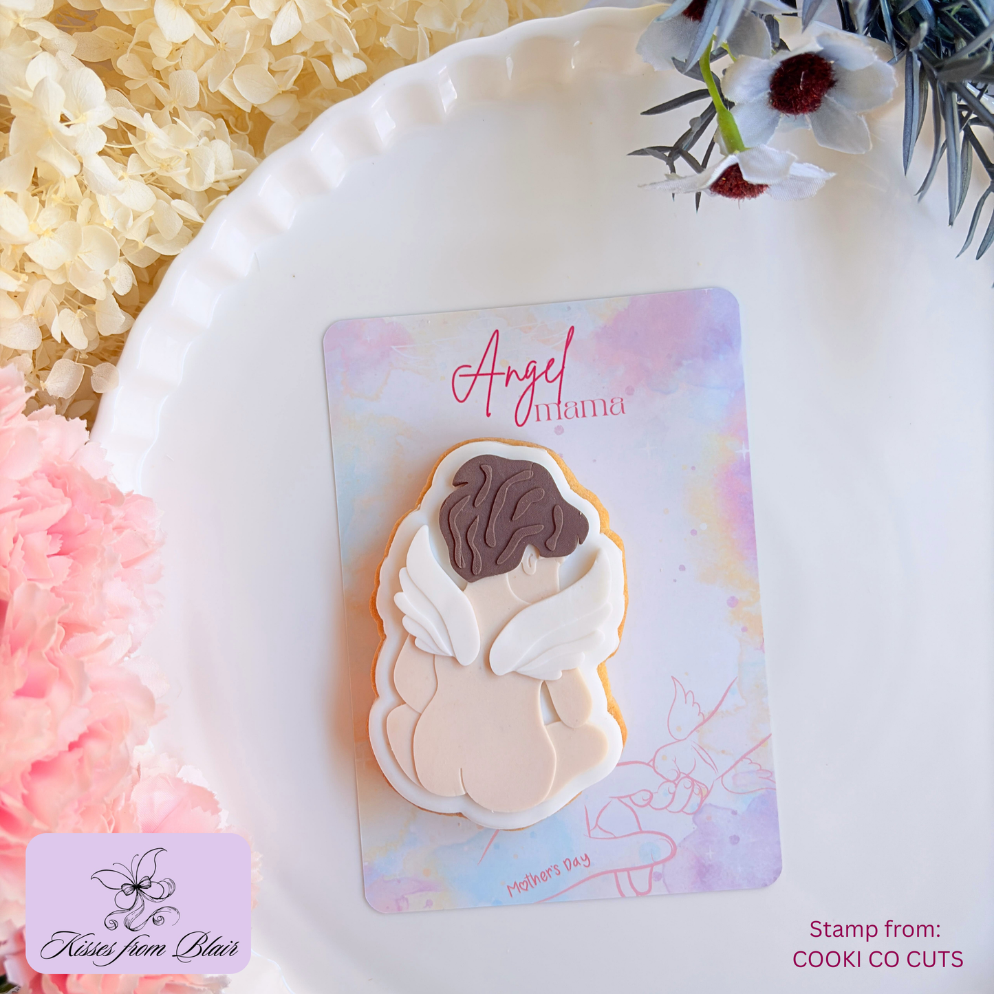 [Food Safe] Love From Above & Angel Mama - Double Sided Designs - Vertical Cookie Cards - 25 Pack