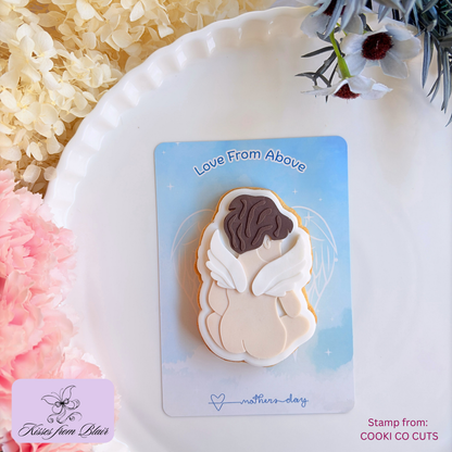 [Food Safe] Love From Above & Angel Mama - Double Sided Designs - Vertical Cookie Cards - 25 Pack