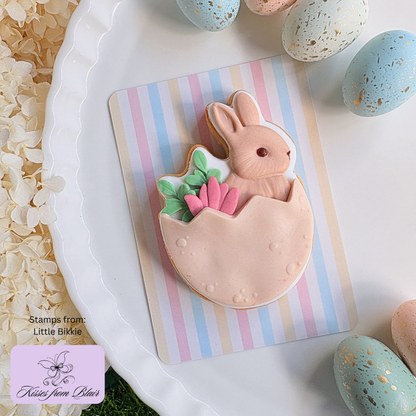 [Food Safe] Easter Stripes - Double Sided Designs - Backing Cards - 25 Pack