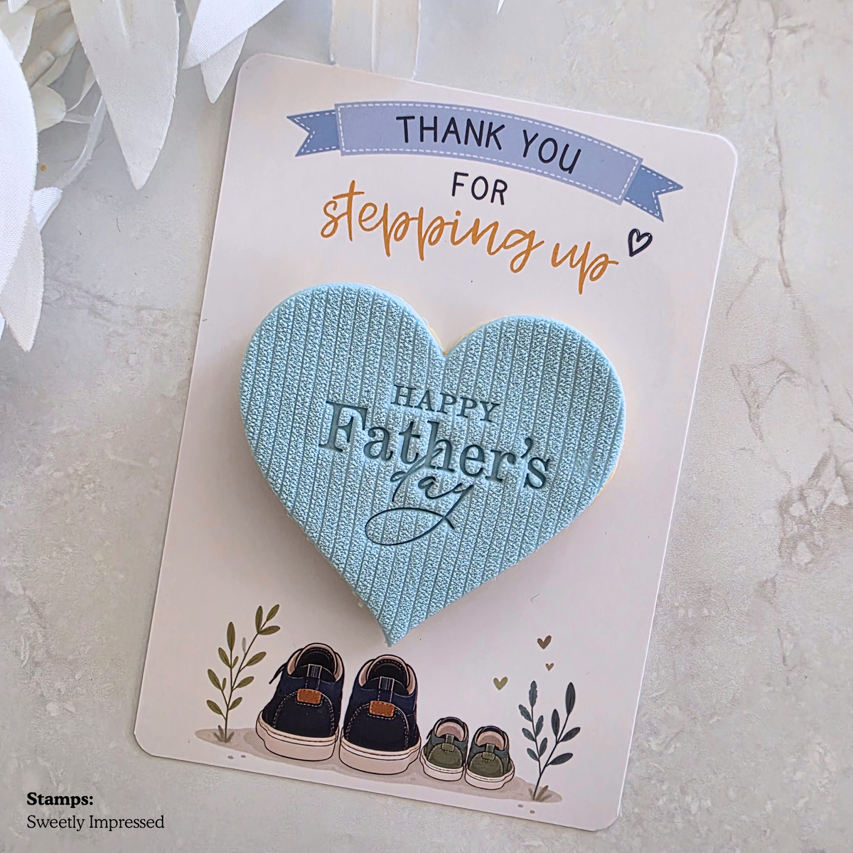 [Food Safe] Thank You For Stepping Up - Vertical Cookie Cards - 25 Pack