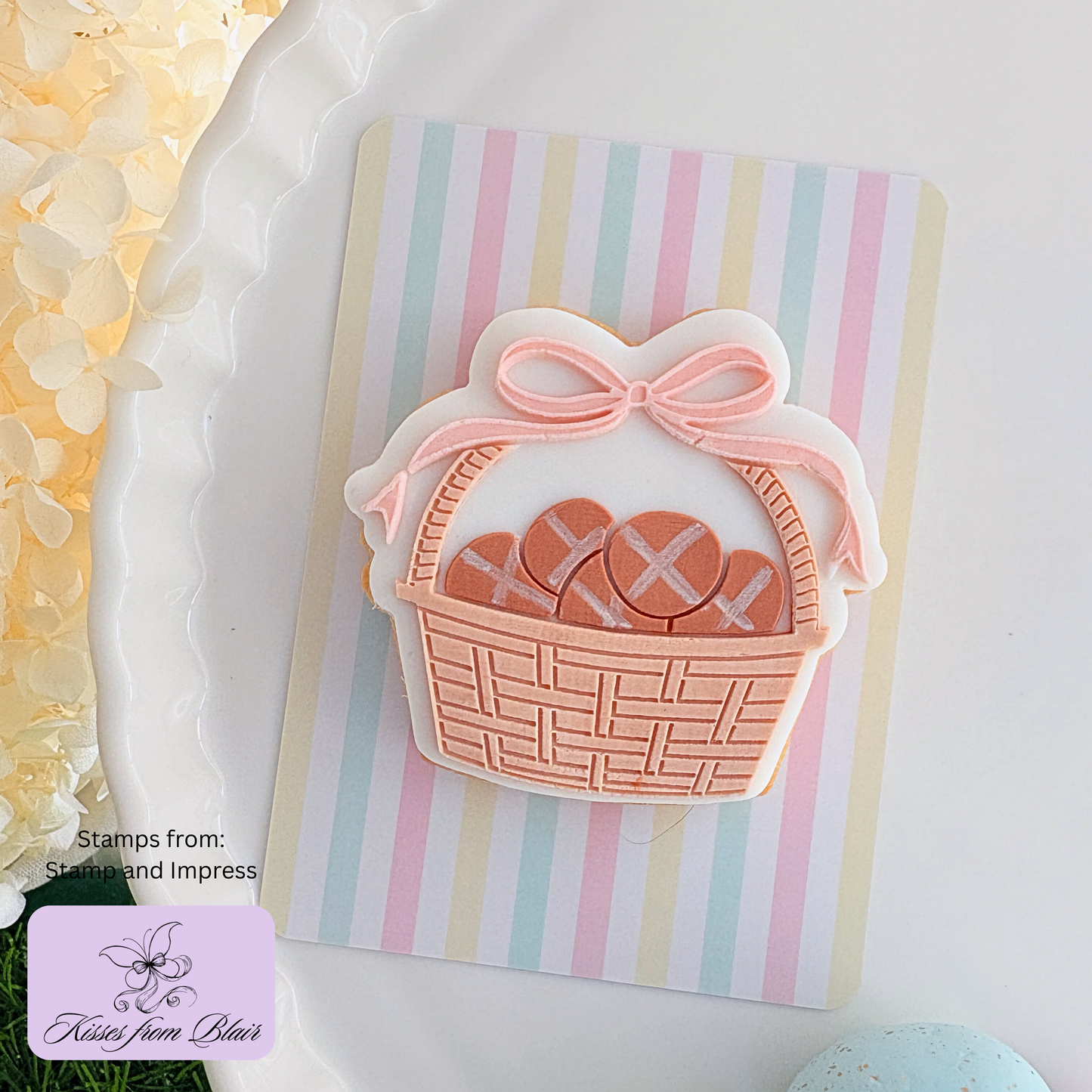 [Food Safe] Easter Stripes - Double Sided Designs - Backing Cards - 25 Pack