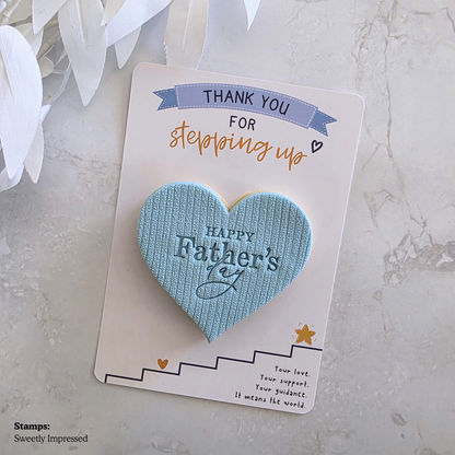 [Food Safe] Thank You For Stepping Up - Vertical Cookie Cards - 25 Pack