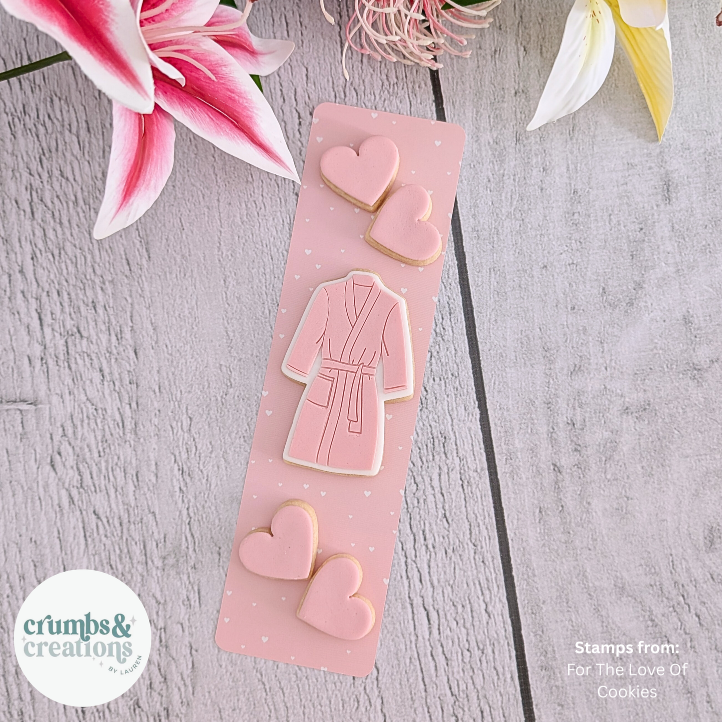 [Food Safe] Scattered Hearts and Peach Hearts - Double Sided Designs - Long Backing Cards - 25 Pack