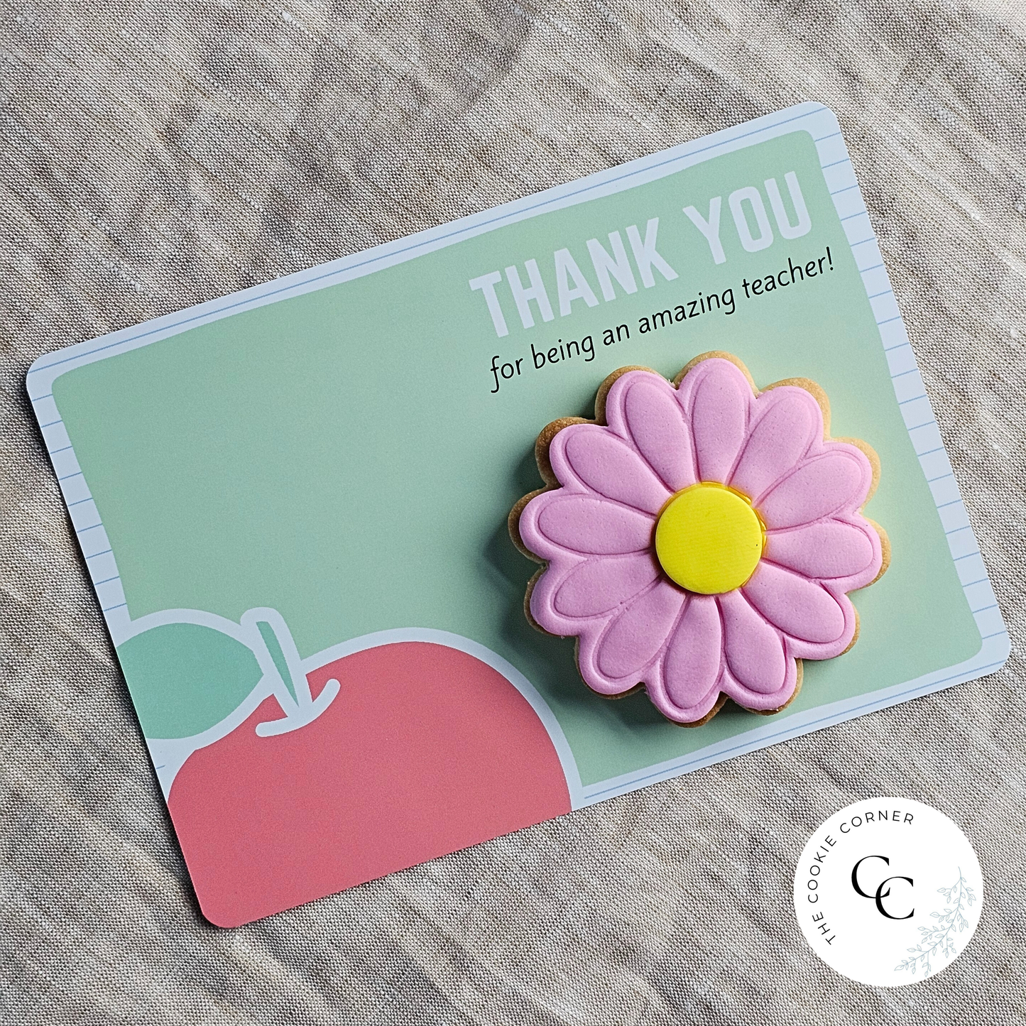 [Food Safe] Thank You For Being My Teacher - Thank You For Being An Amazing Teacher - Double Sided Designs - Horizontal Cookie Cards - 25 Pack