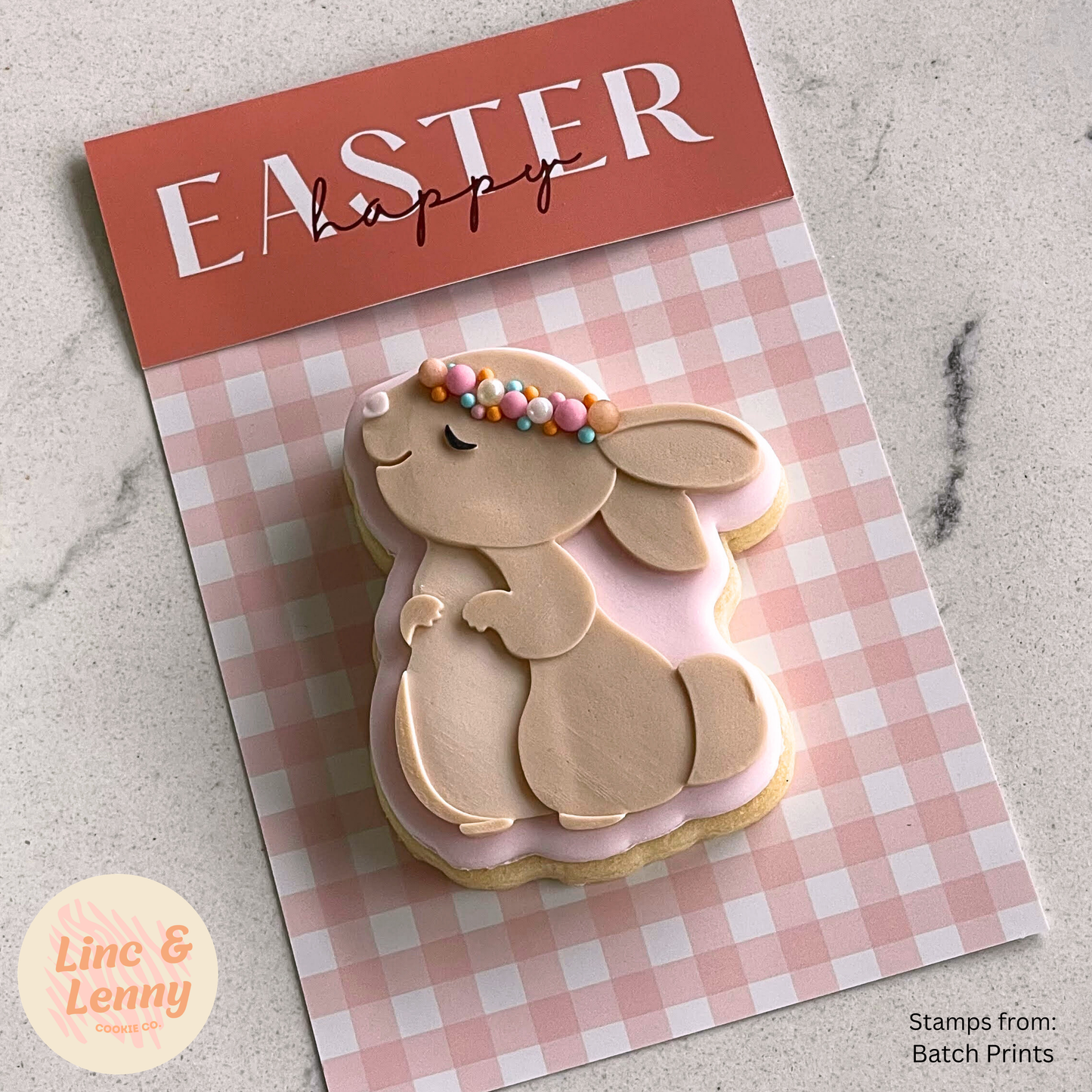[Food Safe] Easter Blue or Orange Gingham - Double Sided Designs - Folded Bag Toppers - 25 Pack