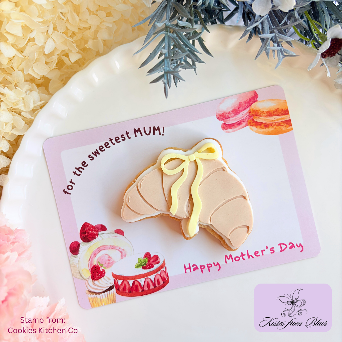 [Food Safe] YOU Are The Sweetest Mum - Double Sided Designs - Horizontal Cookie Cards - 25 Pack