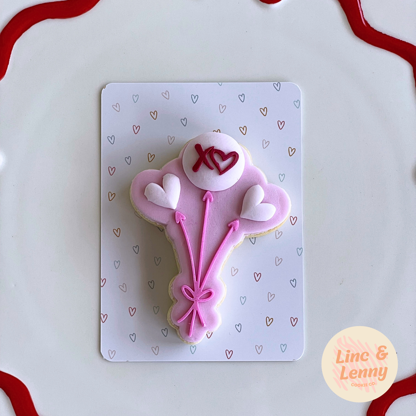 [Food Safe] Heart Arrows and Multicolour Hearts  - Double Sided Designs - Backing Cards - 25 Pack