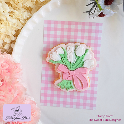 [Food Safe] Mother's Day Pink or Purple Gingham - Double Sided Designs - Folded Bag Toppers - 25 Pack