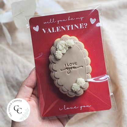 [Food Safe] Will You Be My Valentine? - Happy Valentine's Day - Double Sided Designs - Vertical Cookie Cards - 25 Pack