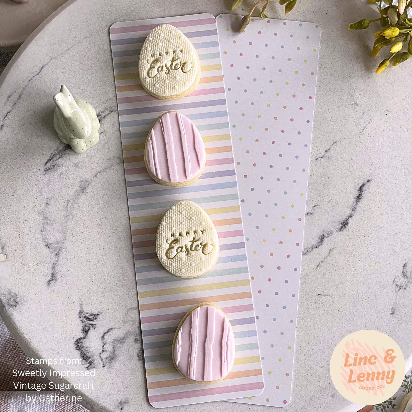[Food Safe] Pastel Stripes or Dots - Double Sided Designs - Long Backing Cards - 25 Pack