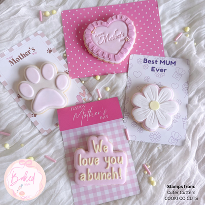 [Food Safe] Pet Mum - Life Is Better With You - Double Sided Designs - Vertical Cookie Cards - 25 Pack