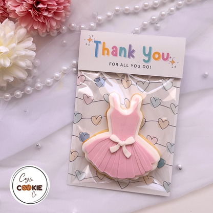 [Food Safe] Thank You For All You Do - Double Sided Designs - Folded Bag Toppers - 25 Pack