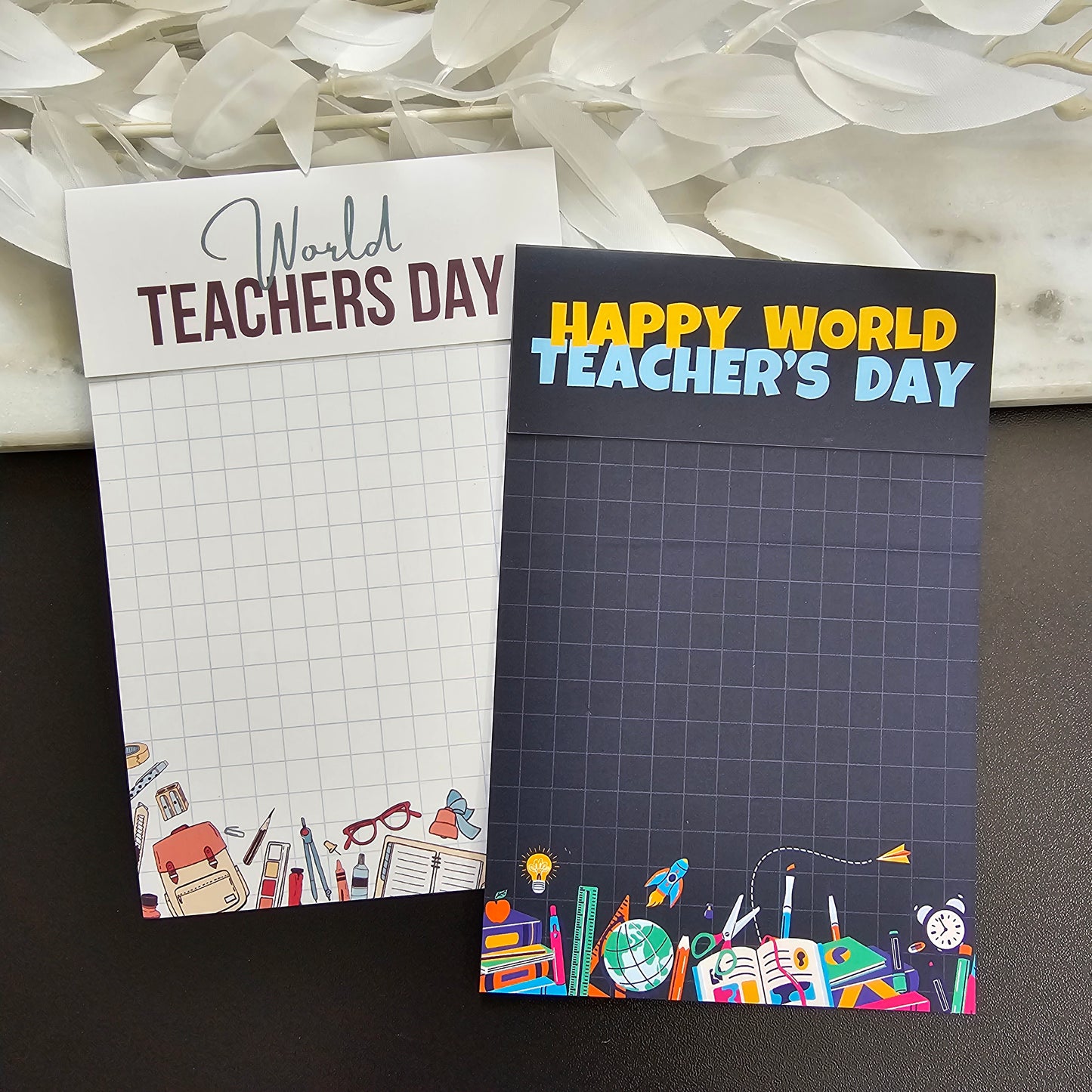 [Food Safe] Teachers - World Teachers Day - Double Sided Designs - Folded Bag Toppers - 25 Pack