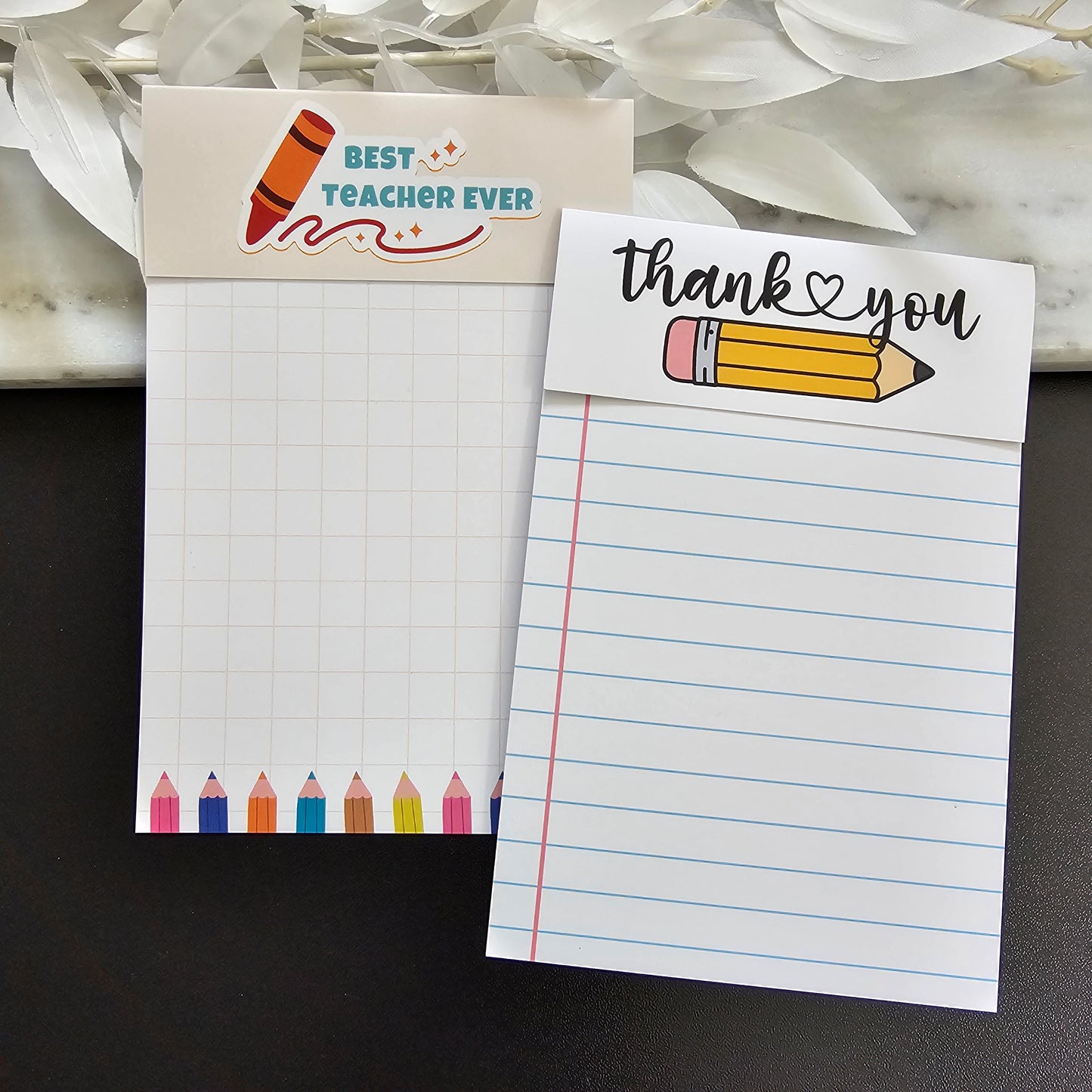 [Food Safe] Teachers - Best Teacher Ever - Thank You - Double Sided Designs - Folded Bag Toppers - 25 Pack