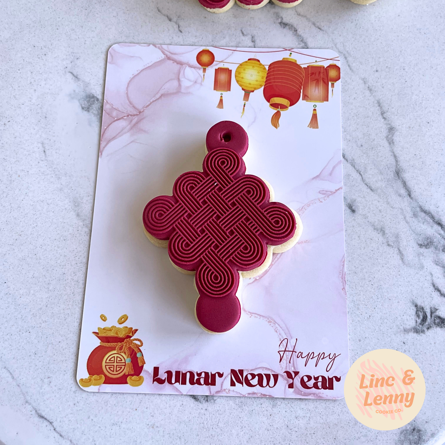 [Food Safe] Happy Chinese New Year - Double Sided Designs - Vertical Cookie Cards - 25 Pack