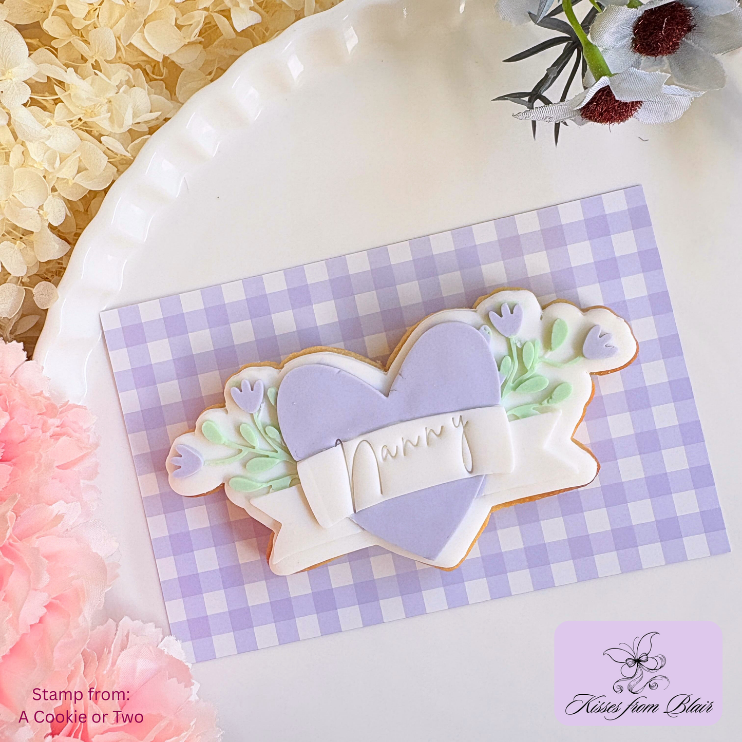 [Food Safe] Mother's Day Pink or Purple Gingham - Double Sided Designs - Folded Bag Toppers - 25 Pack