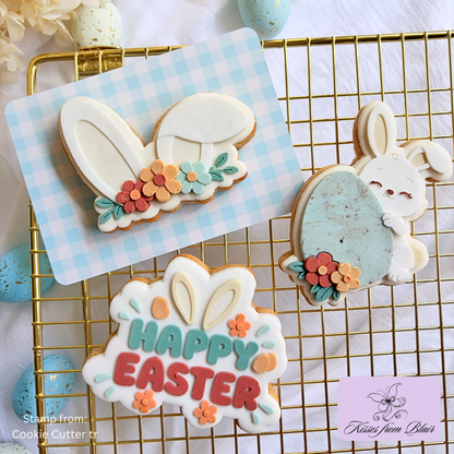 [Food Safe] Blue or Cyan Gingham - Double Sided Designs - Backing Cards - 25 Pack