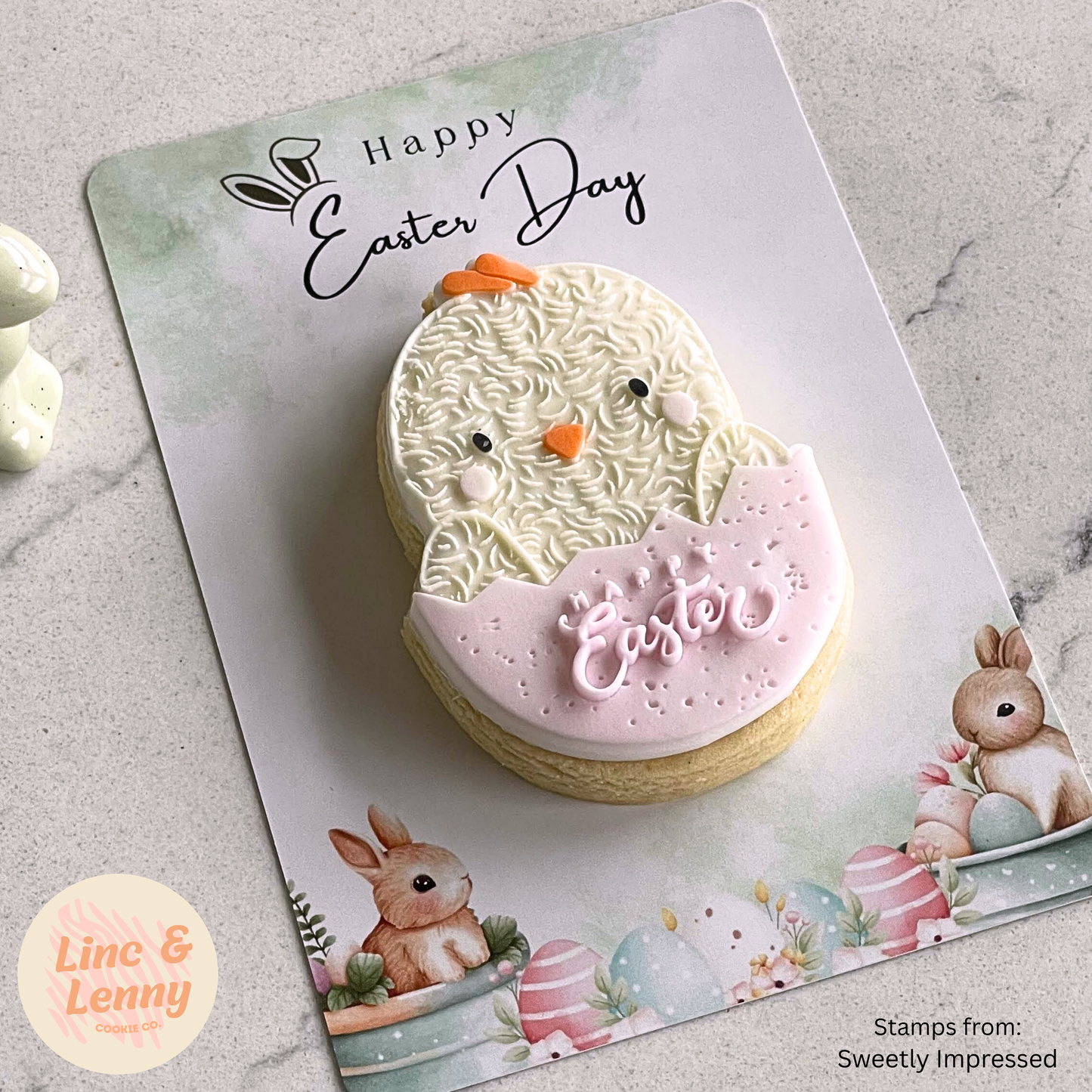 [Food Safe] Happy Easter - Bunny Bait - Double Sided Designs - Vertical Cookie Cards - 25 Pack