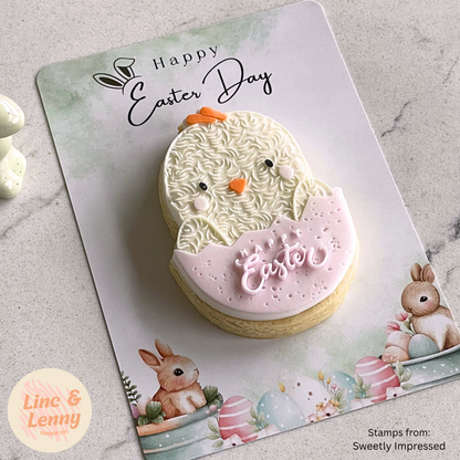 [Food Safe] Happy Easter - Bunny Bait - Double Sided Designs - Vertical Cookie Cards - 25 Pack