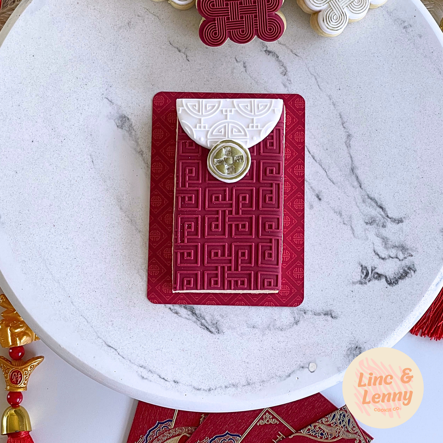 [Food Safe] Chinese New Year Pattern - Double Sided Designs - Backing Cards - 25 Pack