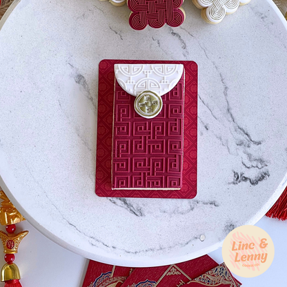 [Food Safe] Chinese New Year Pattern - Double Sided Designs - Backing Cards - 25 Pack