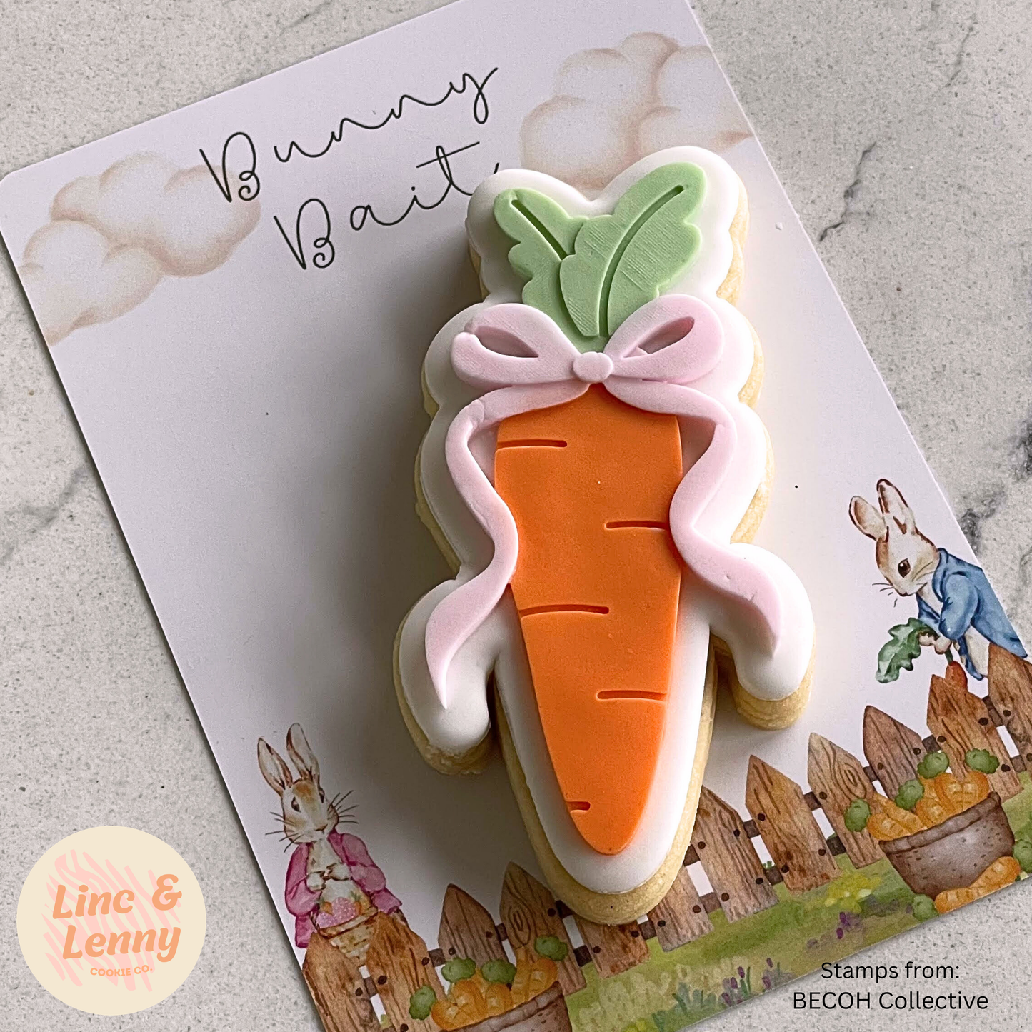 [Food Safe] Happy Easter - Bunny Bait - Double Sided Designs - Vertical Cookie Cards - 25 Pack