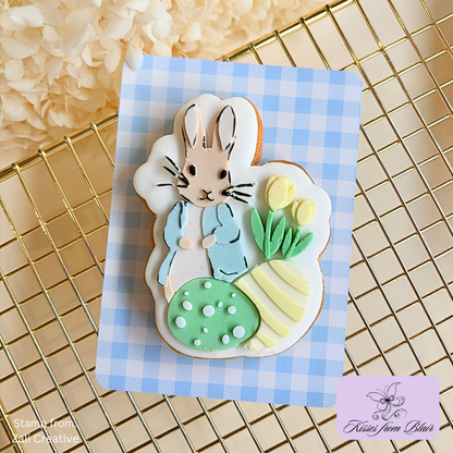 [Food Safe] Blue or Cyan Gingham - Double Sided Designs - Backing Cards - 25 Pack