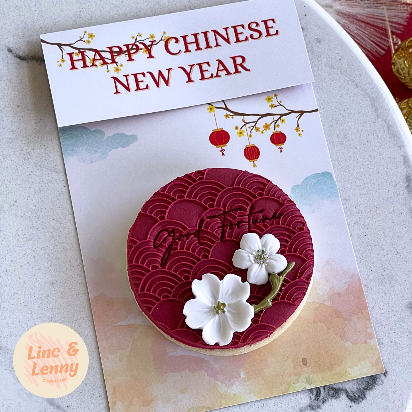 [Food Safe] Happy Chinese New Year - Double Sided Designs - Folded Bag Top pers - 25 Pack