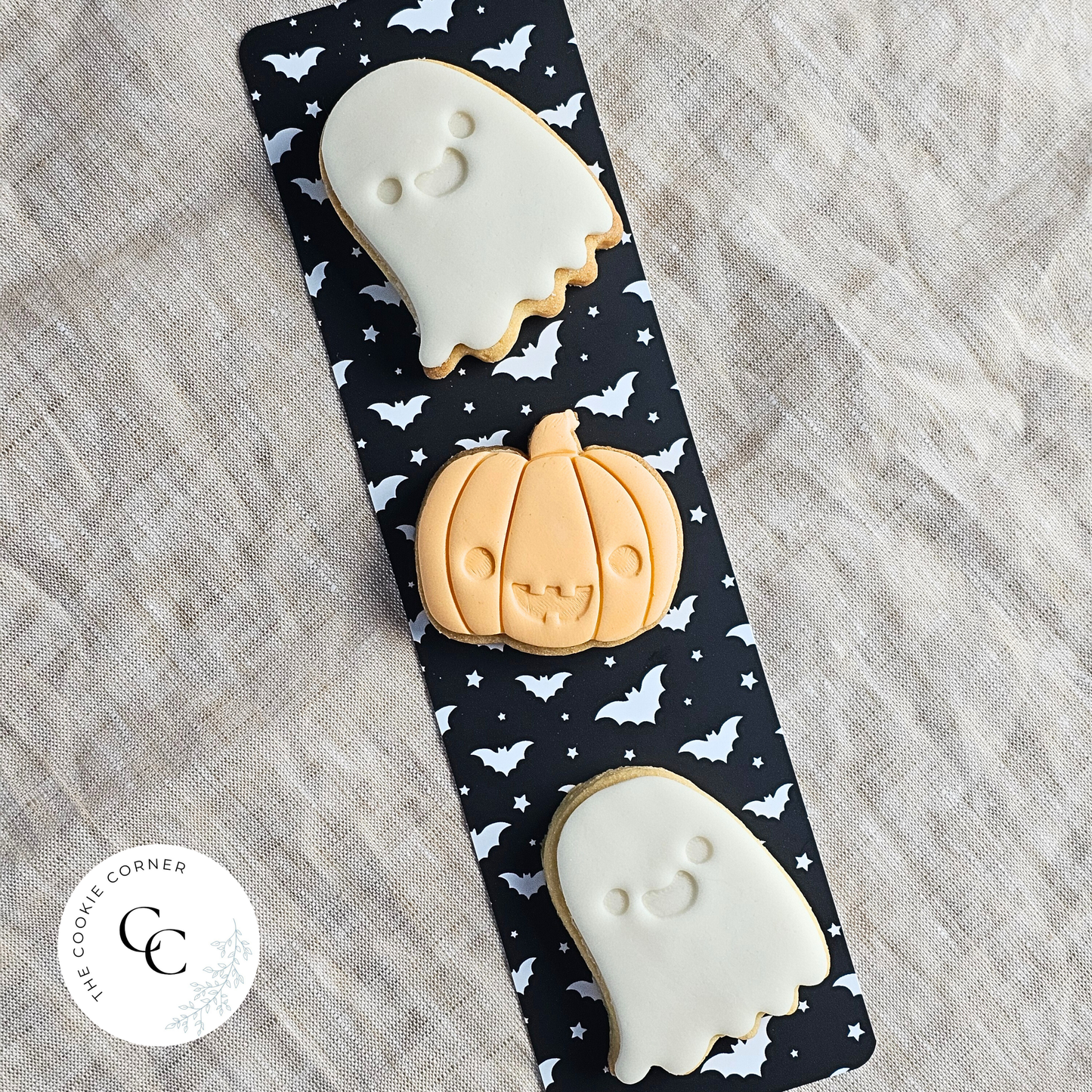 [Food Safe] Pumpkin and Bats - Double Sided Designs - Backing Cards - 25 Pack