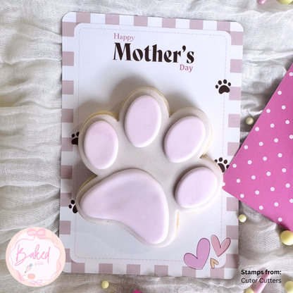 [Food Safe] Pet Mum - Life Is Better With You - Double Sided Designs - Vertical Cookie Cards - 25 Pack