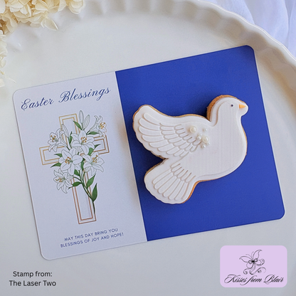 [Food Safe] Easter Blessings - Double Sided Designs - Horizontal Cookie Cards - 25 Pack
