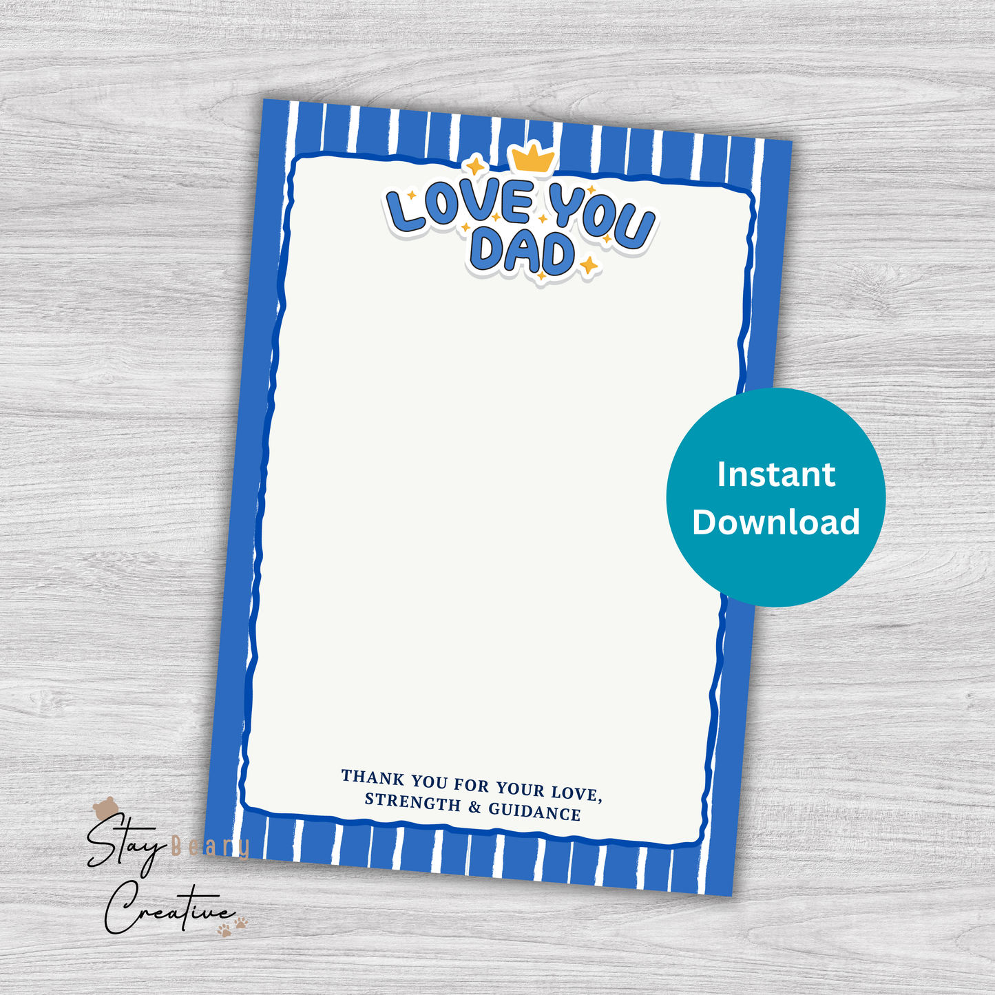 [DIGITAL] Father's Day - Love You Dad - Best Dad Ever - Cookie Cards - 10.5cm x 15cm - A6/Post Card