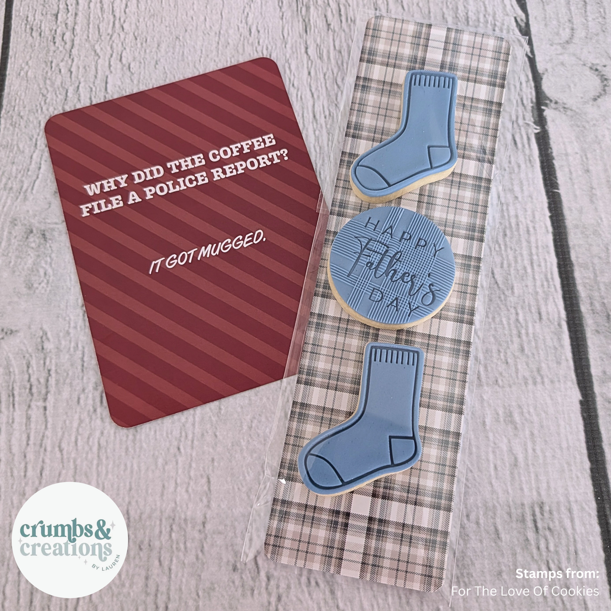 [Food Safe] Father's Day And Tartan Pattern - Long Backing Cards - 25 Pack