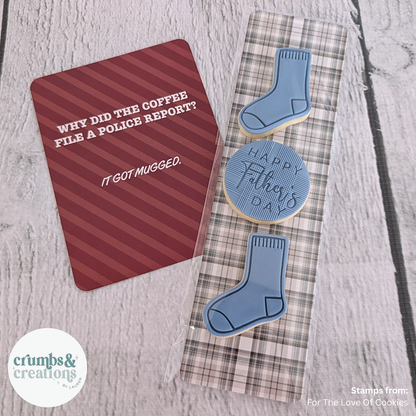 [Food Safe] Father's Day And Tartan Pattern - Long Backing Cards - 25 Pack