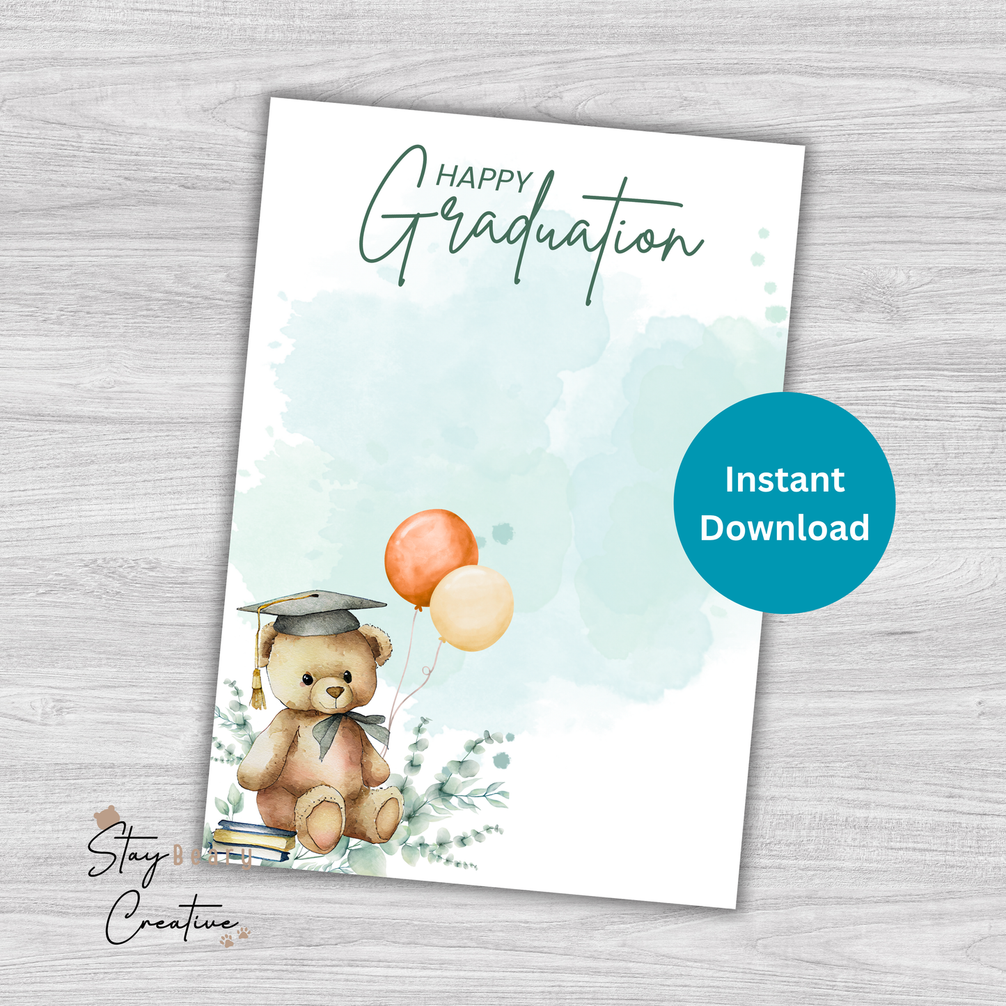[DIGITAL] Graduation - Graduation Bear - Cookie Cards - 10.5cm x 15cm - A6/Post Card
