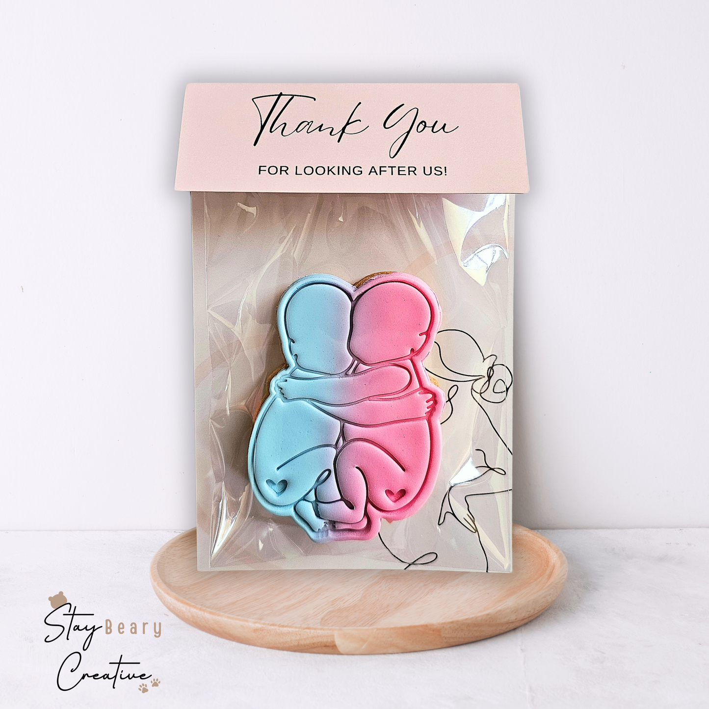 [Food Safe] Thank You - Midwife - Double Sided Designs - Folded Bag Toppers - 25 Pack