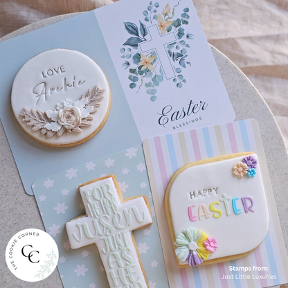 [Food Safe] Easter Blessings - Double Sided Designs - Horizontal Cookie Cards - 25 Pack