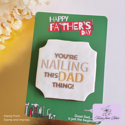 [Food Safe] Bunning's Father's Day - Vertical Cookie Cards - 25 Pack