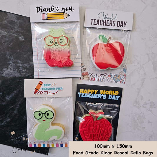 100mm x 150mm - Food Grade Clear Reseal Cello Bags